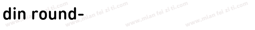 din round字体转换